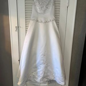 David’s Bridal strapless ball gown
